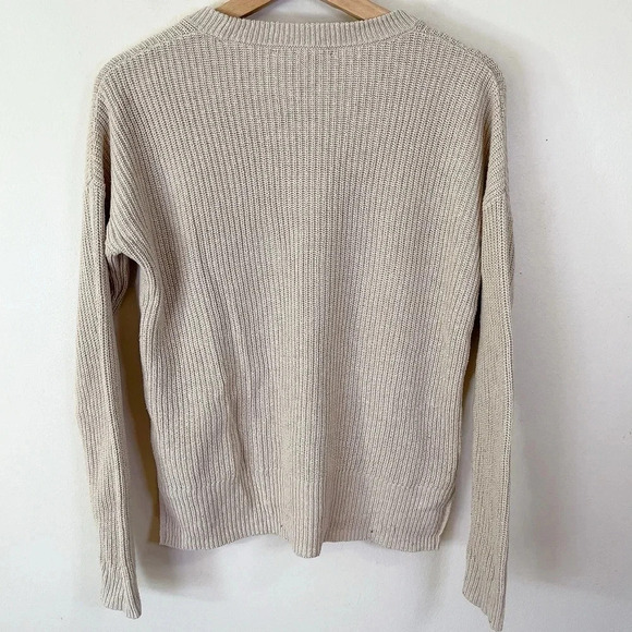 Madewell Thompson Pocket Beige Long Sleeve  Pullover Sweater - Picture 14 of 14